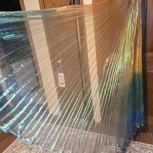 Iridescent Pleated Isis Style Wings Cape Adult Length